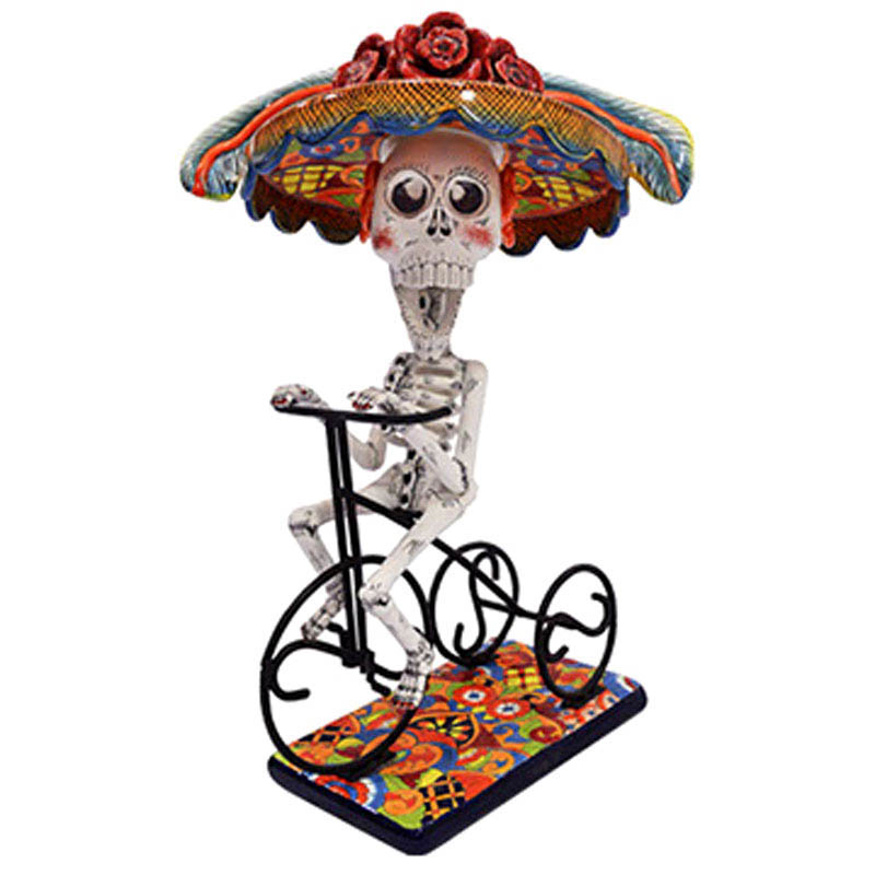 Catrina with Bike - Mexican handcrafted product